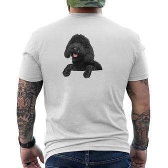 ブラックラブラドゥードル ポケット入り ラブラドゥードル犬愛好家 長袖tシャツ メンズTシャツ バックプリント - Kawaiitshirt