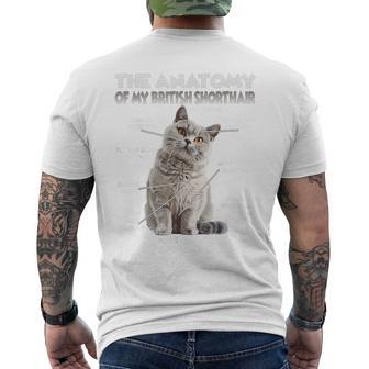 ブリティッシュショートヘアの猫t メンズTシャツ バックプリント - Kawaiitshirt