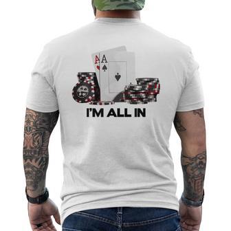 ポーカーエース、I Am All In メンズTシャツ バックプリント - Kawaiitshirt
