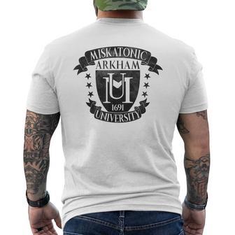 ミスカトニック大学 Arkam 1691 クトゥルフ メンズTシャツ バックプリント - Kawaiitshirt