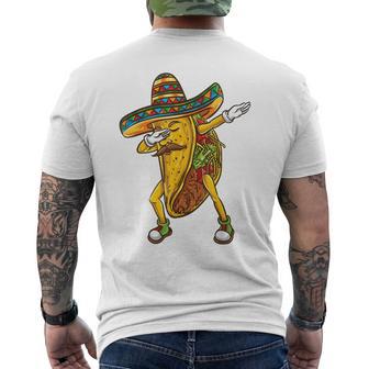 メキシコのタコスをダビングする Cinco De Mayo メンズTシャツ バックプリント - Kawaiitshirt
