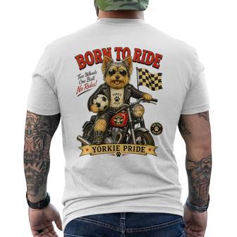 ヨーキー ライド バイク 遊び フットボール サッカー Digor メンズTシャツ バックプリント - Kawaiitshirt