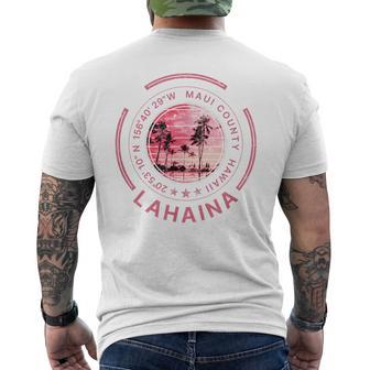 ラハイナ ハワイ マウイ レトロ ハワイアン メンズTシャツ バックプリント - Kawaiitshirt
