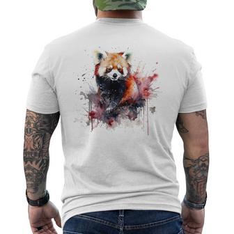 レッサーパンダ 恋人 アートワーク メンズTシャツ バックプリント - Kawaiitshirt