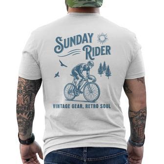 レトロ サイクリング サイクリスト 自転車 バイク サンデー ライド クラブ レース メンズTシャツ バックプリント - Kawaiitshirt