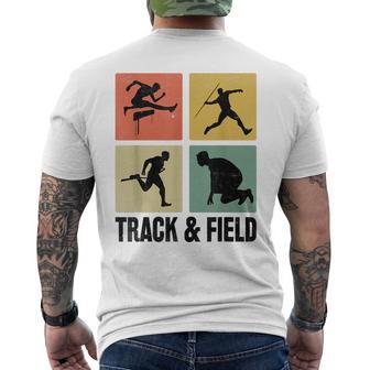 レトロな陸上競技選手。 メンズTシャツ バックプリント - Kawaiitshirt