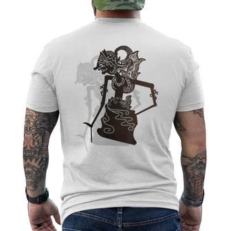 ワヤン インドネシア文化 人形 部族 メンズTシャツ バックプリント - Kawaiitshirt