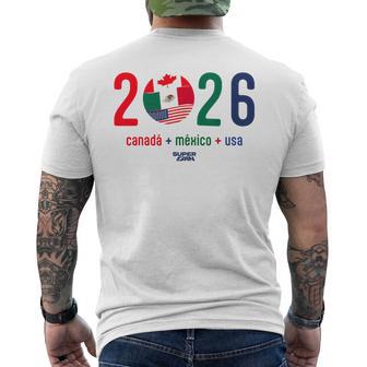 ワールドカップ2026開催国サッカーデザイン メンズTシャツ バックプリント - Kawaiitshirt