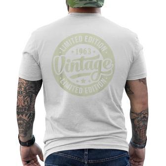ヴィンテージ 1963 メンズ 限定版 Bday 1963 誕生日 メンズTシャツ バックプリント - Kawaiitshirt