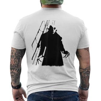 吸血鬼古典ホラー映画吸血サイレント映画ampireilent Film Classic Horror Movie メンズTシャツ バックプリント - Kawaiitshirt