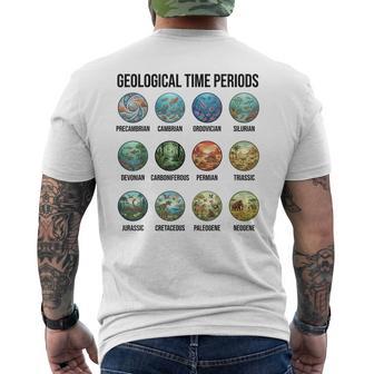 地質時代チャート古生物学・地球史 メンズTシャツ バックプリント - Kawaiitshirt