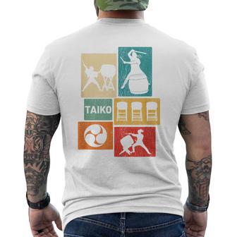 太鼓 みつどもえ ヴィンテージ 太鼓ドラマー メンズTシャツ バックプリント - Kawaiitshirt