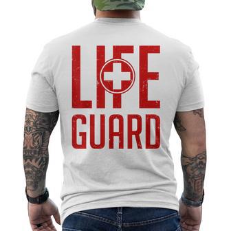 救命救急救命士のライフセーバー Lifeguard メンズTシャツ バックプリント - Kawaiitshirt
