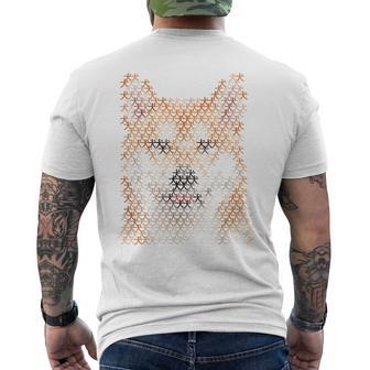 文字絵 柴犬 メンズTシャツ バックプリント - Kawaiitshirt