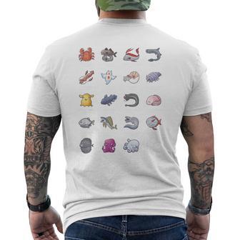 深海魚図鑑2_白文字 メンズTシャツ バックプリント - Kawaiitshirt
