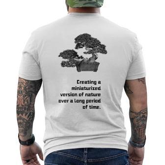 盆栽 松 園芸 庭いじり オーガニック 伝統 わびとさび 庭師 渋かっこいい 長袖tシャツ メンズTシャツ バックプリント - Kawaiitshirt