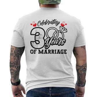 結婚3周年記念マッチング・ギフト メンズTシャツ バックプリント - Kawaiitshirt