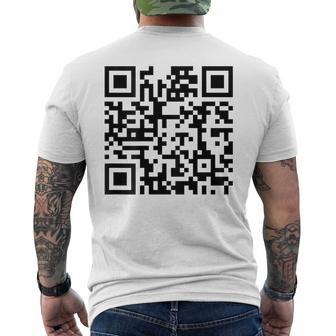 裏面面白いqr Fck You Code 中指言葉 メンズTシャツ バックプリント - Kawaiitshirt