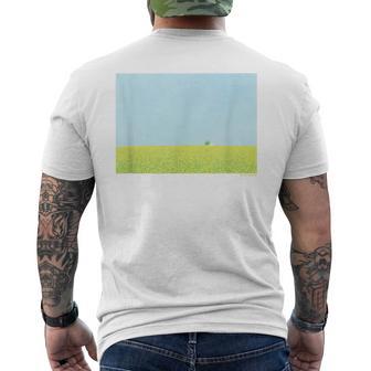詩とメルヘン 葉祥明 タンポポ畑 メンズTシャツ バックプリント - Kawaiitshirt