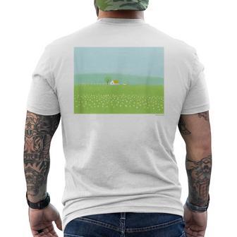 詩とメルヘン 葉祥明 穏やかな時 メンズTシャツ バックプリント - Kawaiitshirt