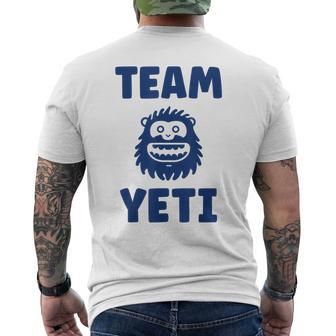 野獣のイエティ 忌まわしい雪だるまのユーモア 私はイエティが大好き Team Yeti メンズTシャツ バックプリント - Kawaiitshirt