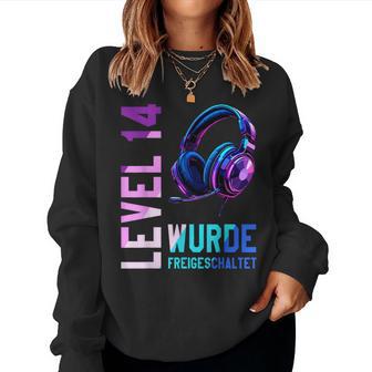 14 Geburtstag Junge Mädchen Nager Level 14 Jahre Gaming Sweatshirt Frauen - Seseable