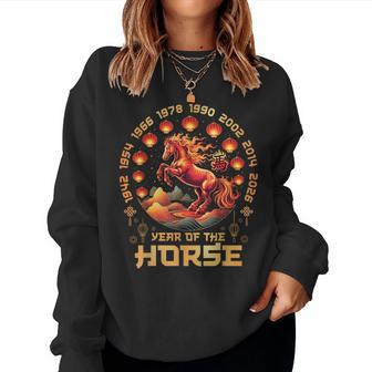2026 Year Of Fire Horse Chinese Zodiac New Year Tet Women Sweatshirt - Monsterry UK
