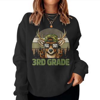 3Rd Grade Peace Out Deer Hunting Last Day Of School Boy Kid Women Sweatshirt - Thegiftio UK