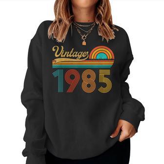 41歳の誕生日プレゼント 41歳 男性 女性 レトロ ヴィンテージ 1985 レディーススウェットシャツ - Kawaiitshirt