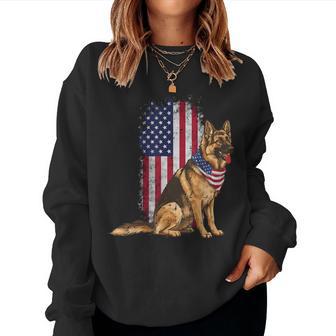 4Th Of July Dog German Shepherd Usa K9 Kids Women Sweatshirt - Thegiftio UK
