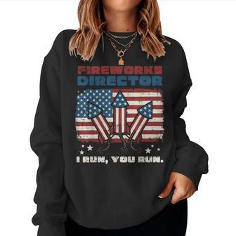 4Th Of July Fireworks Director Us Flag Patriotic Women Women Sweatshirt - Thegiftio UK