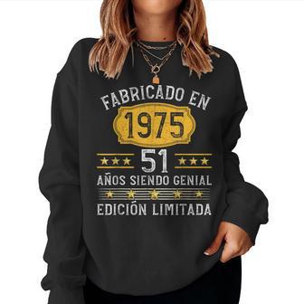 51 Años Cumpleaños Hombre Fabricado En 1975 Sudadera Mujer - Regaloses