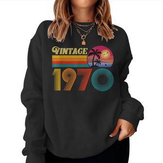 56歳の誕生日プレゼント 56歳 男性 女性 レトロ ヴィンテージ 1970 レディーススウェットシャツ - Kawaiitshirt