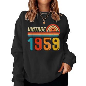 67歳の誕生日プレゼント 67歳 男性 女性 レトロ ヴィンテージ 1959 レディーススウェットシャツ - Kawaiitshirt