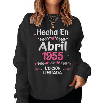 70 Cumpleaños 70 Años Hecha En 1955 Abril Sudadera Mujer - Regaloses