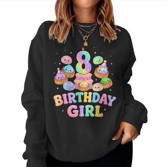8Th Birthday Girl Dumpling Cute Kawaii Dumpling Party Women Sweatshirt - Thegiftio UK