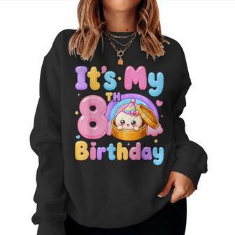 8Th Birthday Girl Kawaii Dumpling Anime Birthday Party Women Sweatshirt | Seseable UK