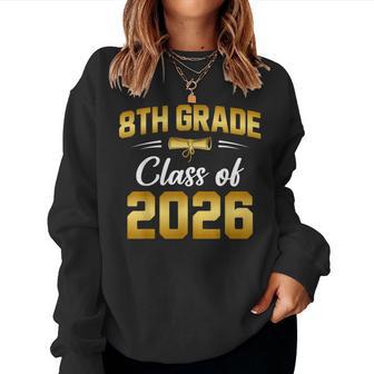 8Th Grade Class Of 2026 Graduate Student School Graduation Women Sweatshirt - Thegiftio UK