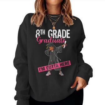 8Th Grade Graduate 2026 Dab Black Girl Graduation Class 26 Women Sweatshirt - Thegiftio UK