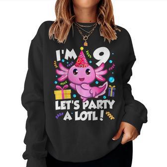 9 Anni Axolotl Amante 9 ° Compleanno Kawaii Ragazzi Ragazze Women Sweatshirt - Novitaregali
