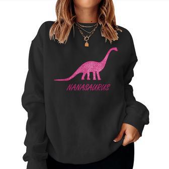 À Paillettes Nanasaurus T Nana Dinosaure Dinosaure Sweat-shirt pour femme - Cadeauxyz