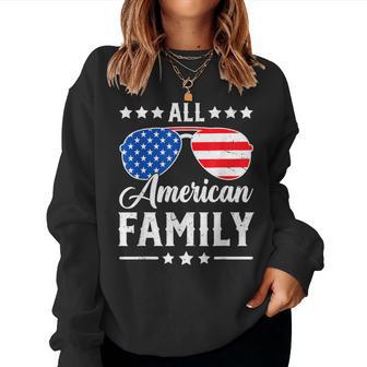 All American Family 4Th Of July Patriotic Usa Matching For Kids Men Women Sweatshirt - Thegiftio UK