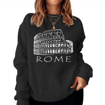 Antiguo Coliseo Romano Roma Italia Roma Texto Camisa Sudadera Mujer - Regaloses
