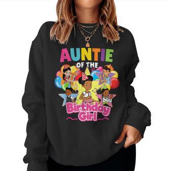 Auntie Birthday Girl Gracie Pink Doll Family Decorations Women Sweatshirt - Thegiftio UK