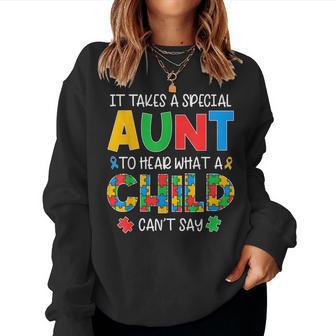 Autism Awareness Month Auntie Special Aunt Women Sweatshirt - Thegiftio UK