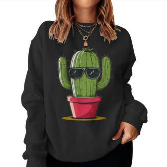 Awesome Sunglasses Cactus For Man And Woman Women Sweatshirt - Thegiftio UK