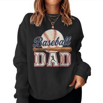 Baseball Dad Happy Fathers Day For Wife Daughter Women Sweatshirt - Monsterry