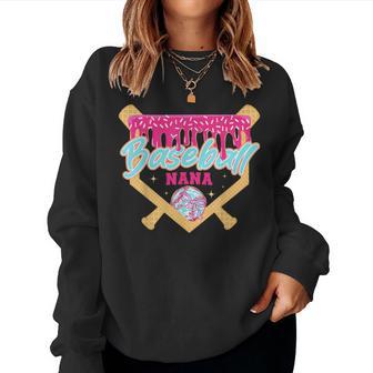 Baseball Nana Drip Ice Cream Baseball Season Mother's Day Women Sweatshirt - Thegiftio UK