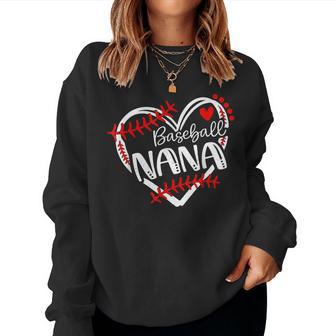 Baseball Nana Proud Grandma Baseball Love Women Sweatshirt | Seseable CA