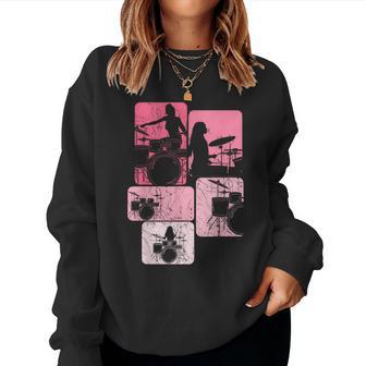 Batería Baterista Drummer Drumticks Niña Sudadera Mujer - Regaloses